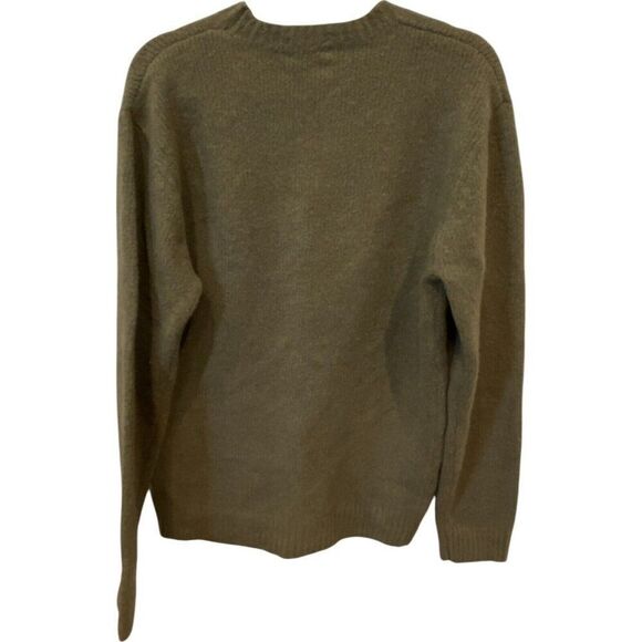 Zara Mens Sweater Size L Army Green Knit Crewneck Pullover 0048/300 NWOT - Picture 2 of 6